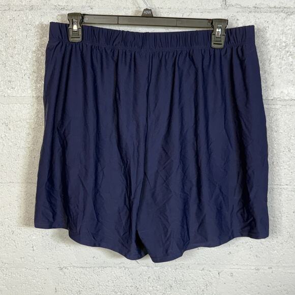 Island Escape Plus Size Swim Shorts Navy 24W - Picture 1 of 6